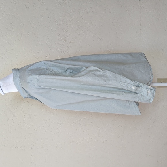 Uniqlo Green Cotton Hairline Fabric Shirt Size Large - Picture 3 of 11